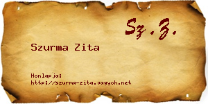 Szurma Zita névjegykártya