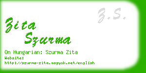 zita szurma business card